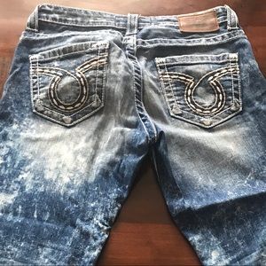 Vintage Big Star 30 Liv Cropped Stone Washed Jeans